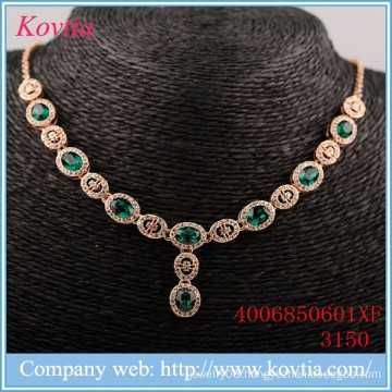 2015 popular luxurious emerald green newest exaggerated necklace graceful fashion crystal distinctive jewelry necklace